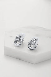 Poppy Silver Clip-On Earrings